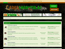 Tablet Screenshot of forotarantulas.com